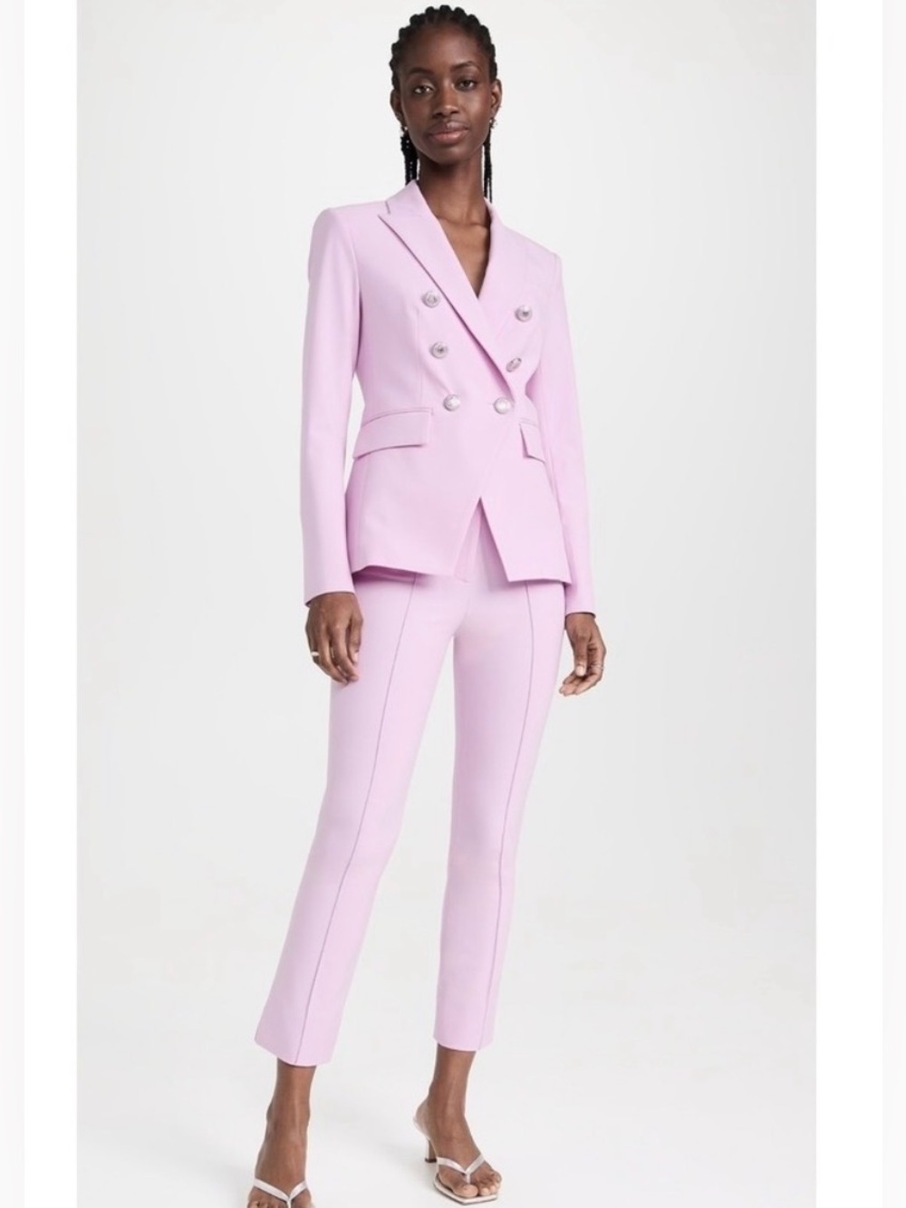 Veronica Beard FULL SUIT Barely Orchid Miller Dickey Jacket + Keane Pant 16/18
